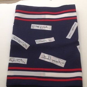 Vintage Millicent scarf , famous signature , made italy , polyester